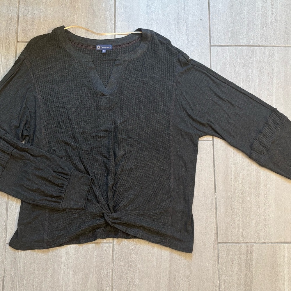 Democracy Black Textured Sweater
